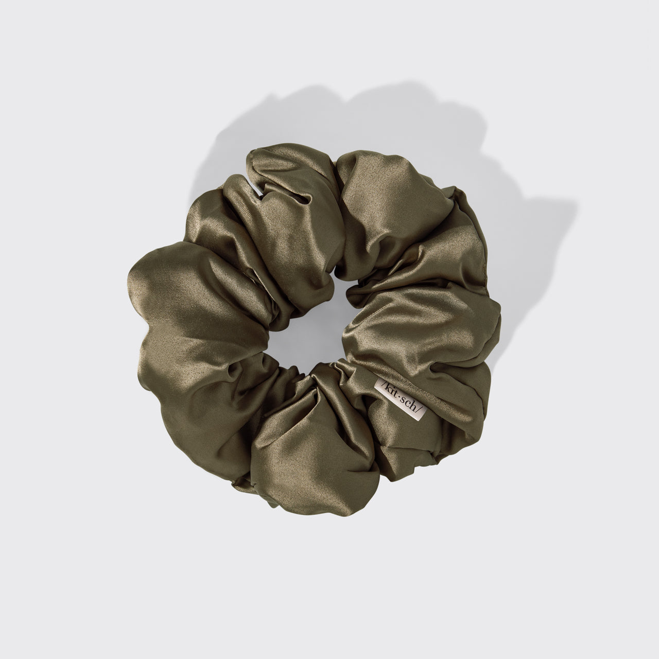 Black Satin Pillow Scrunchies 4pc Set - Signature Selection