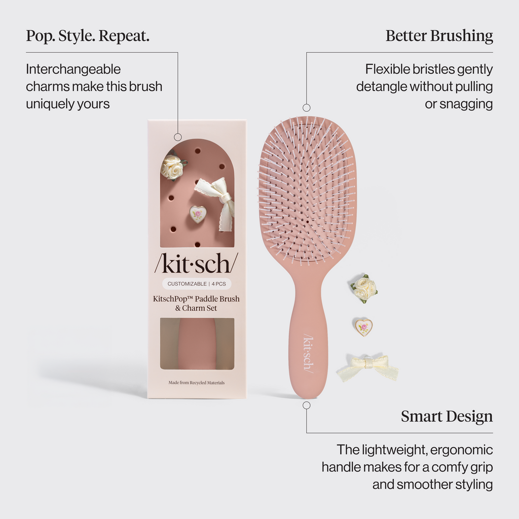 KitschPopTM Paddle Brush in Terracotta - Curated Collection
