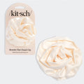 Satin Rosette Flat Cloud Clip in Cream - Medium - Curated Collection