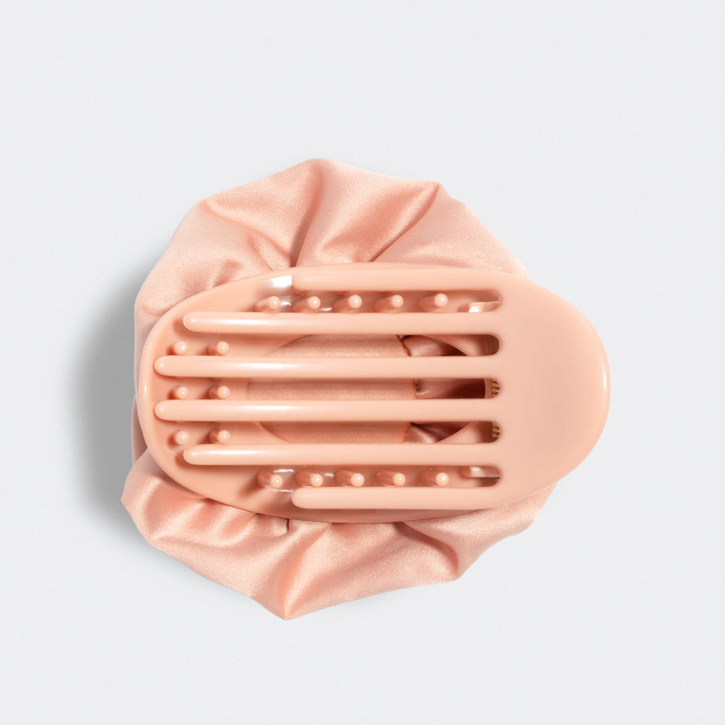 Satin Rosette Flat Cloud Clip in Terracotta - Medium - Signature Selection