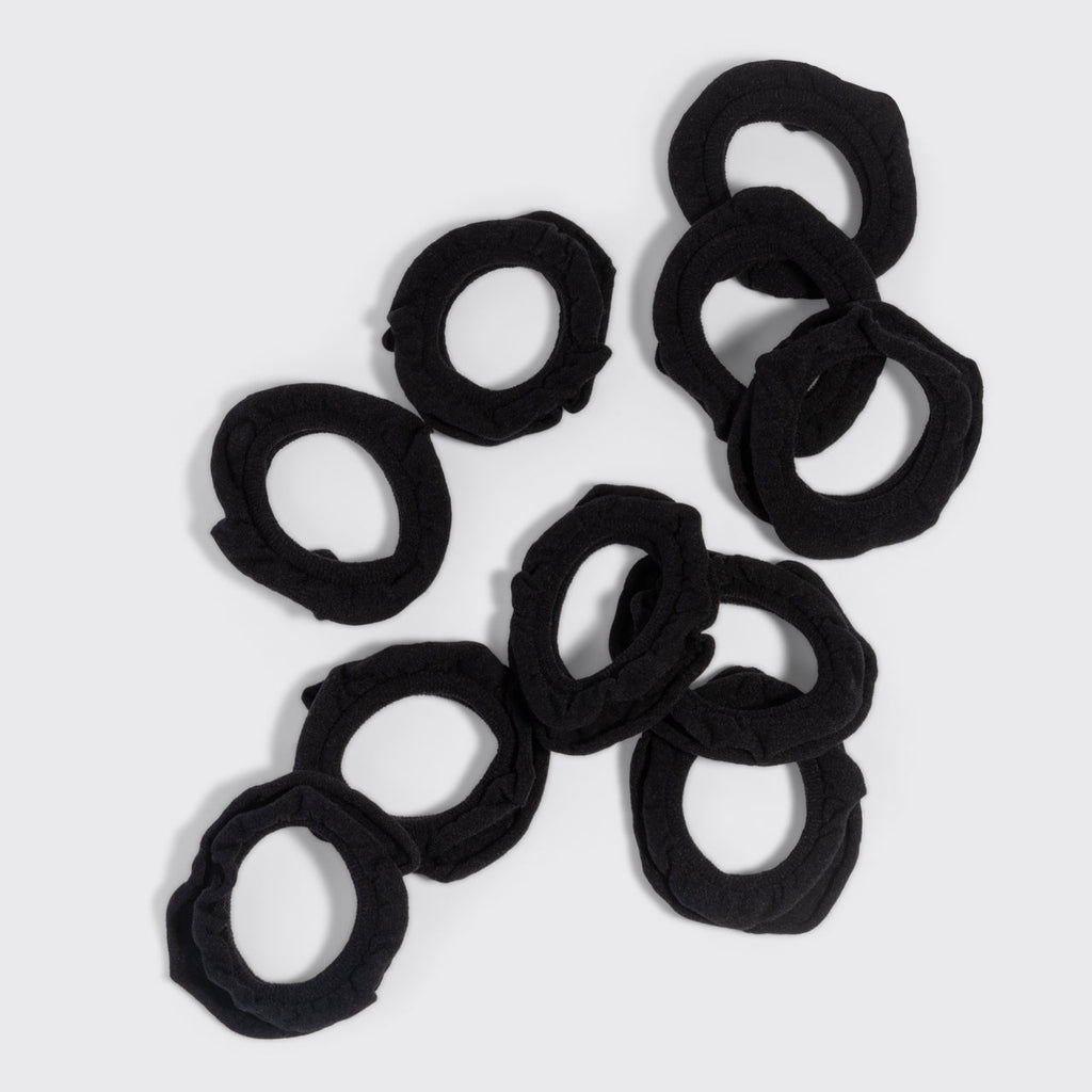 Black Petal Hair Elastics - Everyday Essentials