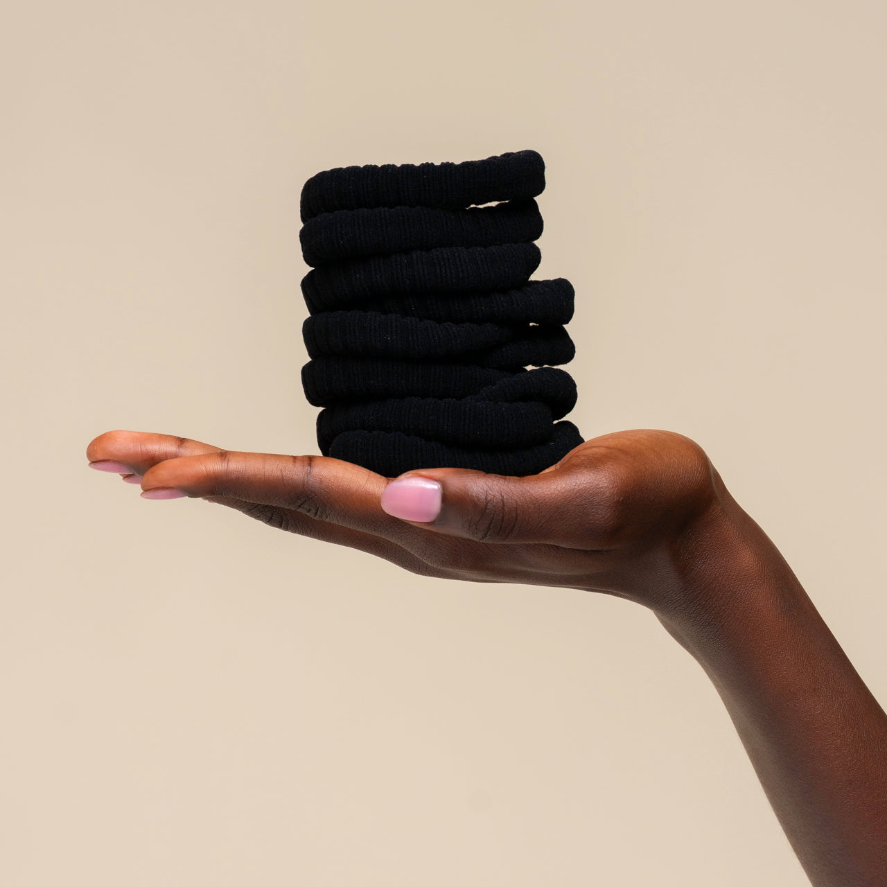 Black Ribbed Hair Elastics - Everyday Essentials