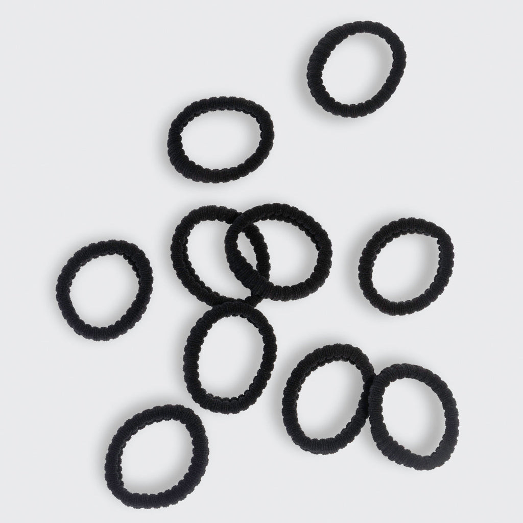 Black Ribbed Hair Elastics - Everyday Essentials