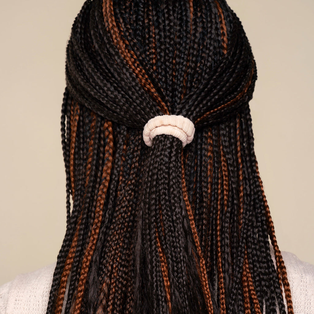 Blush Ribbed Hair Elastics - Curated Collection