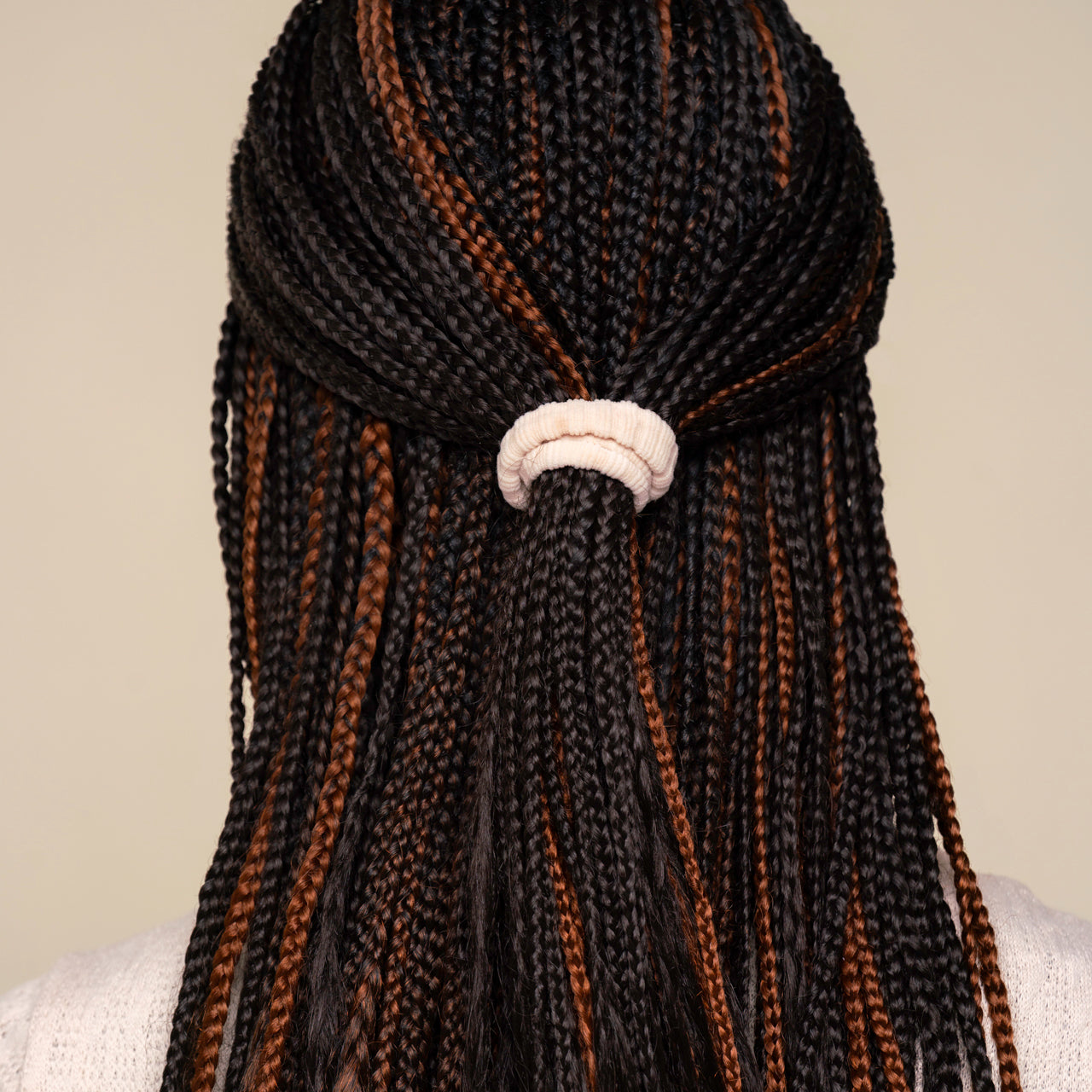 Blush Ribbed Hair Elastics - Curated Collection