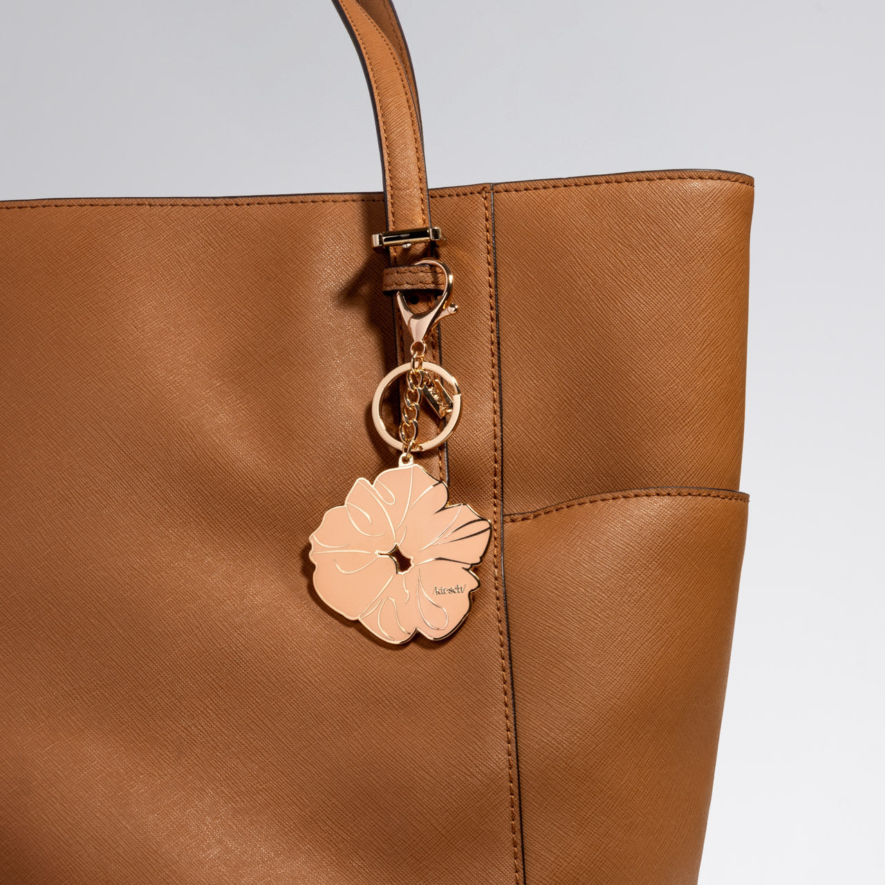 Terracotta Scrunchie Metal Enamel Keychain - Curated Collection