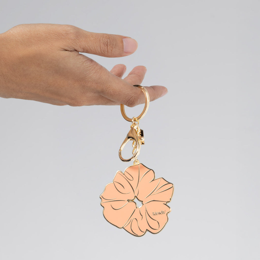 Terracotta Scrunchie Metal Enamel Keychain - Curated Collection