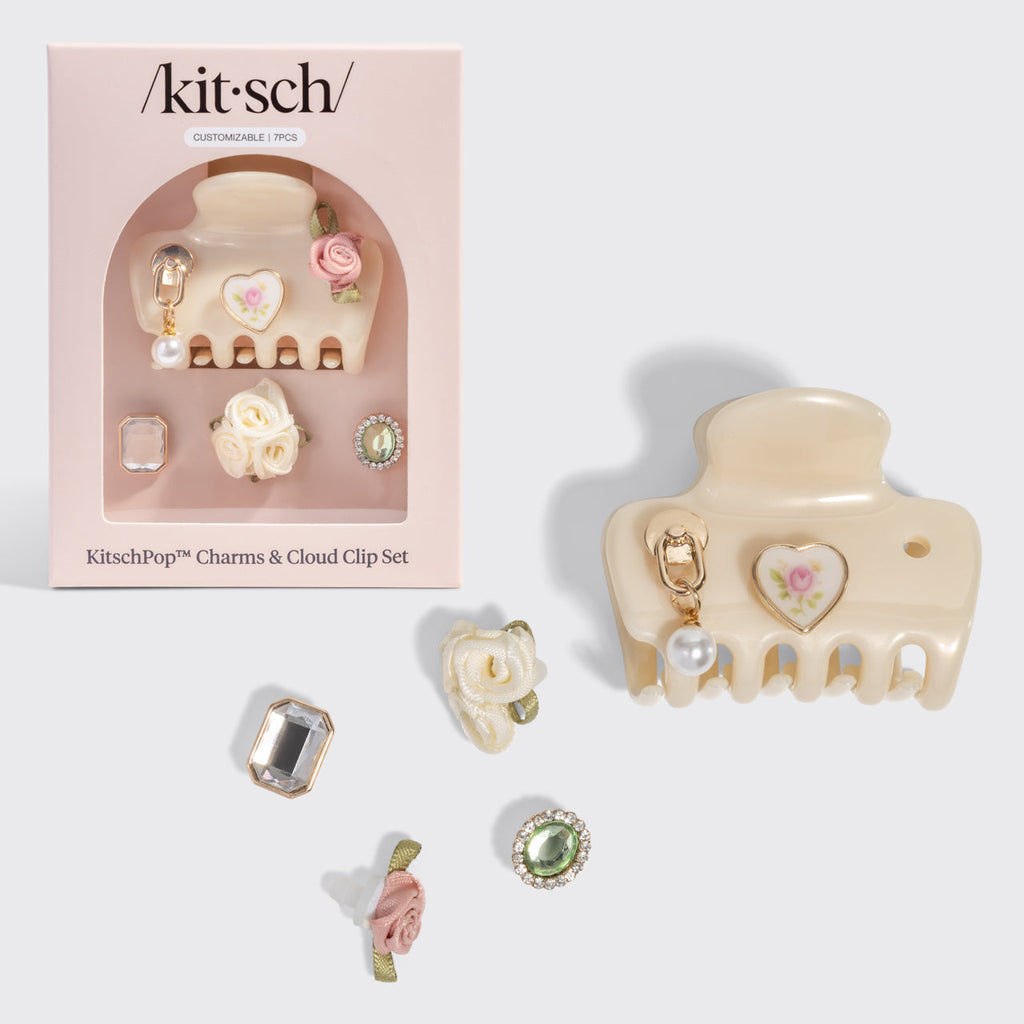 KitschPopTM Cloud Clip and Charms in Pearlized Cream - Curated Collection