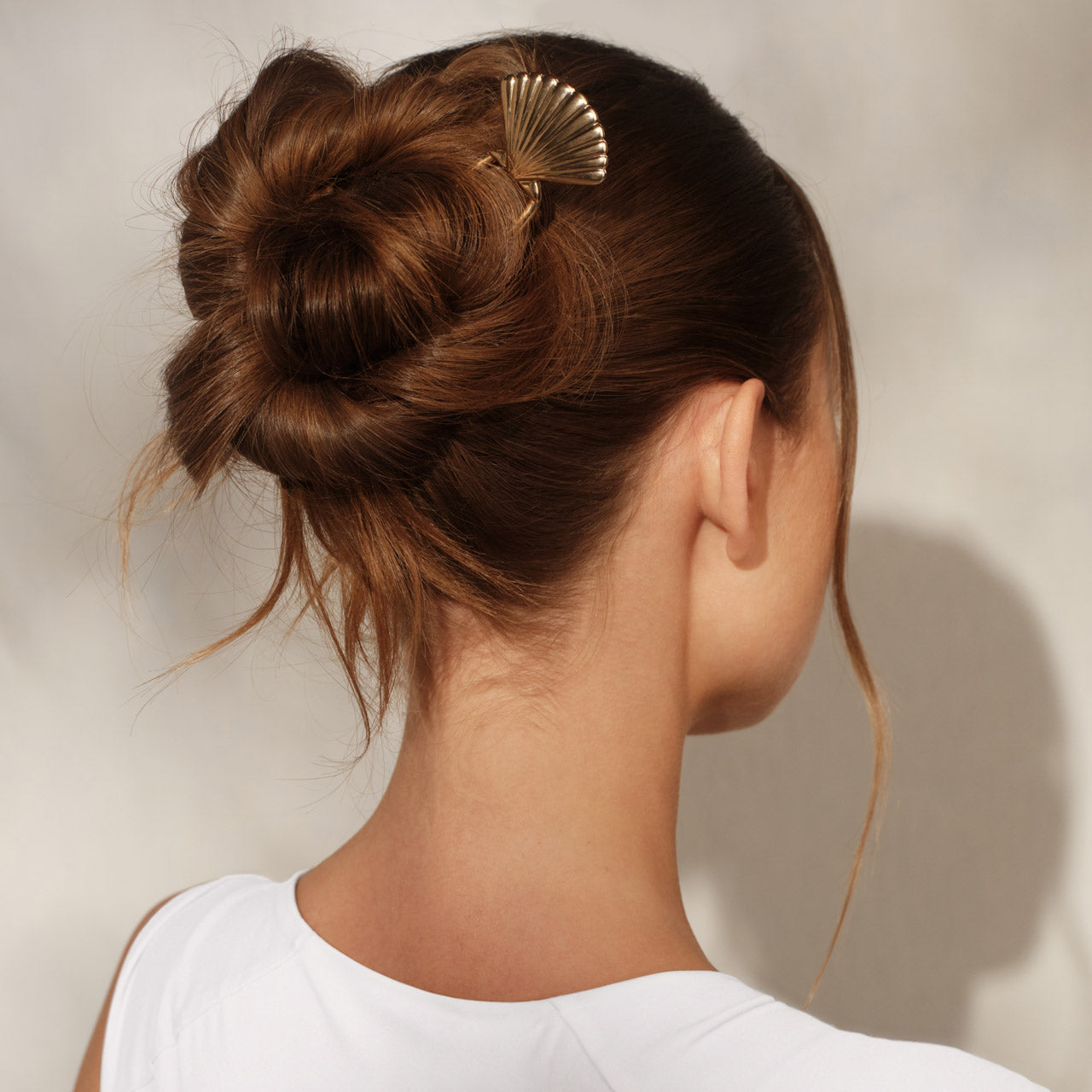Metal Clam Shell French Hair Pin - Gold - Signature Selection