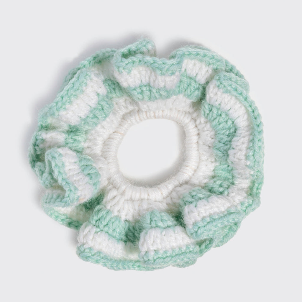 Seafoam Blue Crochet Scrunchie - Signature Selection