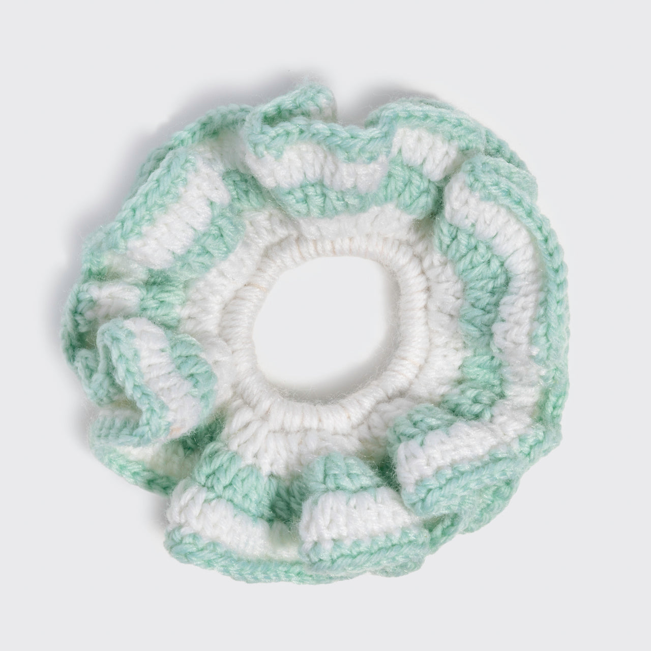 Seafoam Blue Crochet Scrunchie - Signature Selection