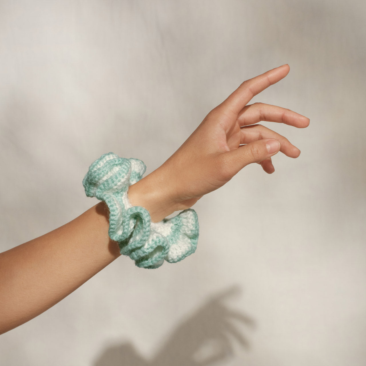 Seafoam Blue Crochet Scrunchie - Signature Selection