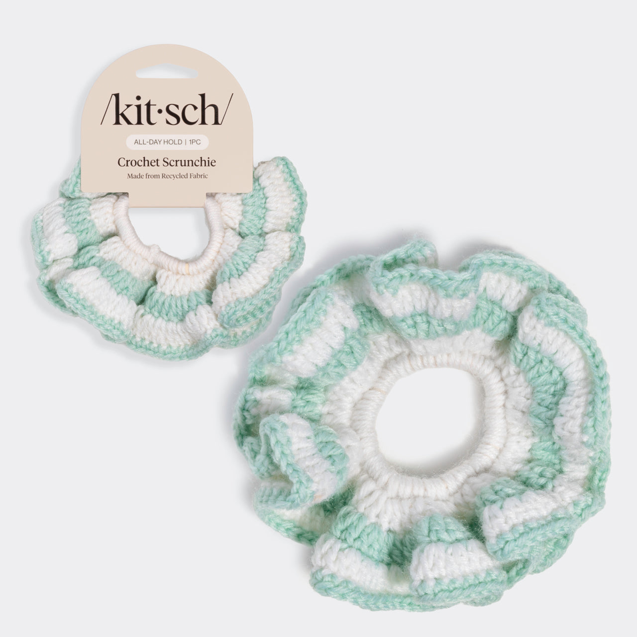 Seafoam Blue Crochet Scrunchie - Signature Selection