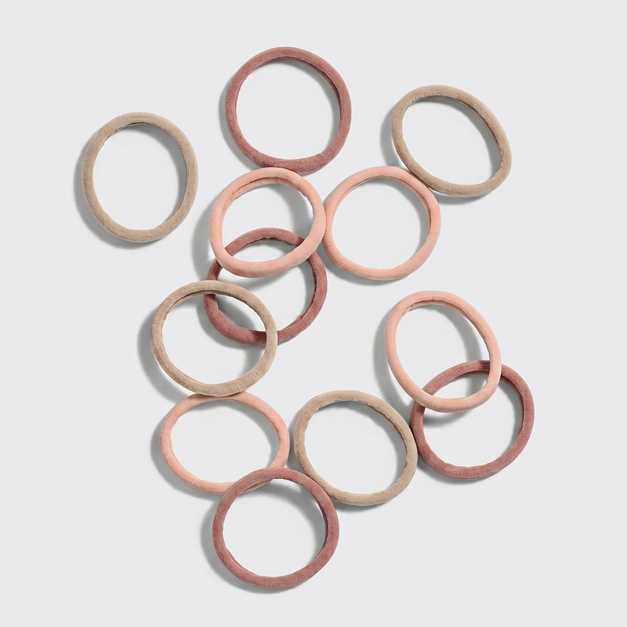 Rosewood Seamless Hair Elastics 12pc Set - Curated Collection