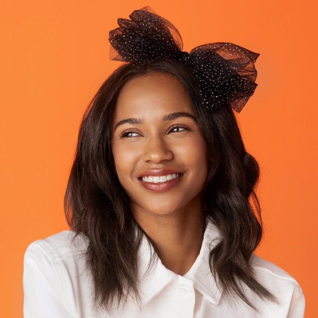 Black Glitter Tulle Headband - Signature Selection