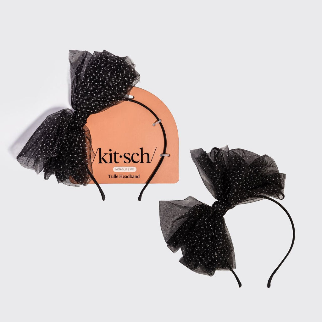 Black Glitter Tulle Headband - Signature Selection