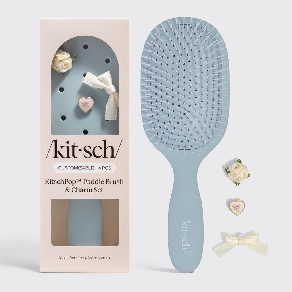 KitschPopTM Paddle Brush in Haze Blue - Everyday Essentials