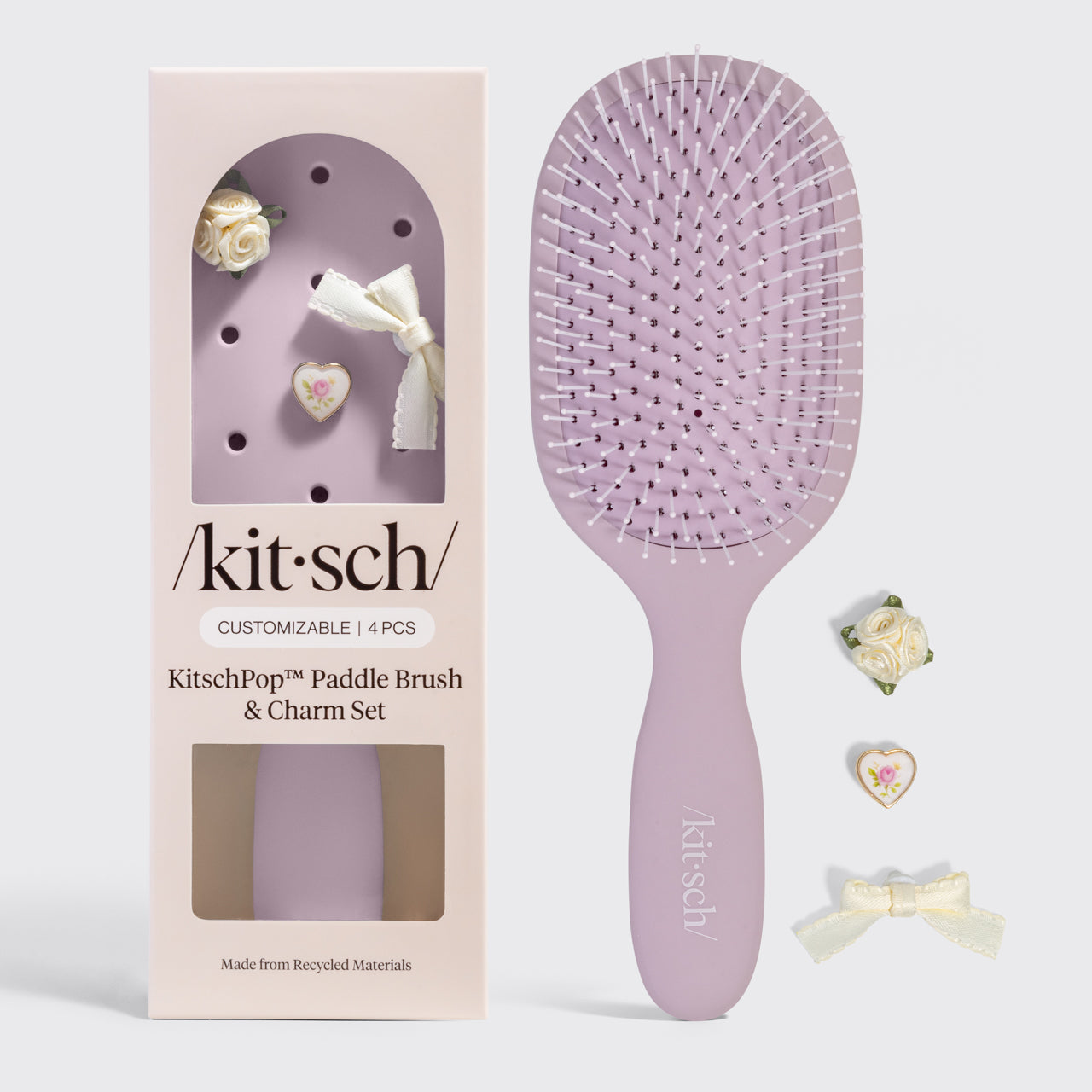 KitschPopTM Paddle Brush in Soft Violet - Signature Selection