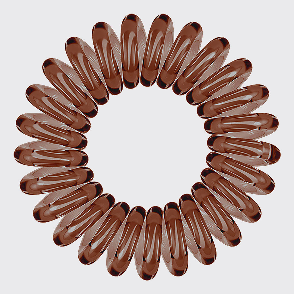 Brunette Spiral Hair Ties 8pc Set - Curated Collection
