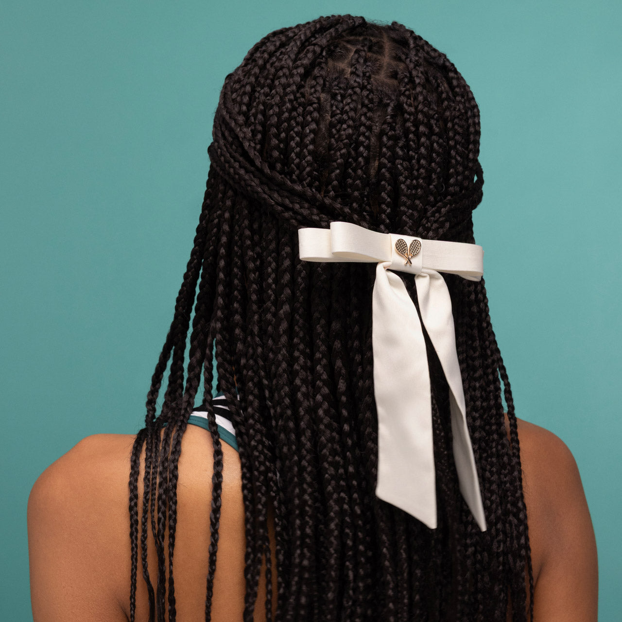 Cream Satin Bow Hair Clip - Everyday Essentials