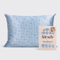 Satin Pillowcase in Gingham Blue - Everyday Essentials