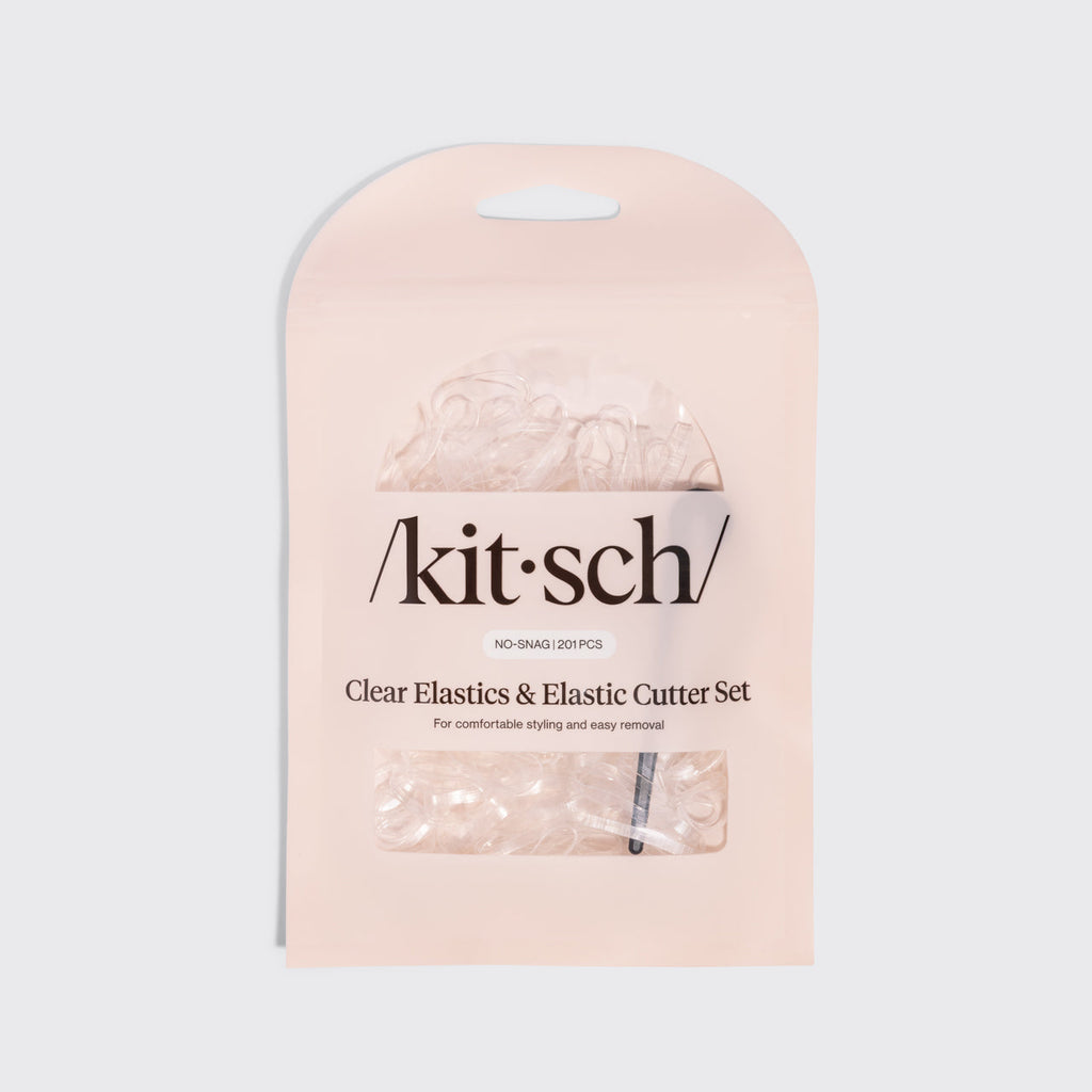 Clear and Black No-Snag Elastics 200pcs and Cutter Set - Signature Selection