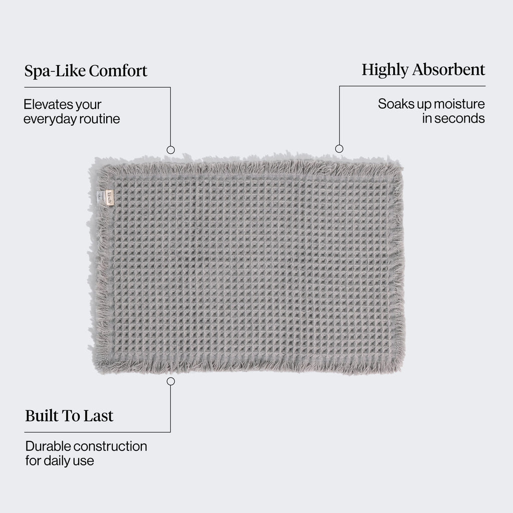 Gray Quick-Dry Bath Mat - Curated Collection