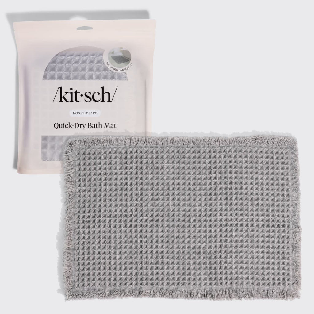 Gray Quick-Dry Bath Mat - Curated Collection