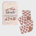 Terracotta Checker Moisturizing Heel Socks - Medium - Everyday Essentials