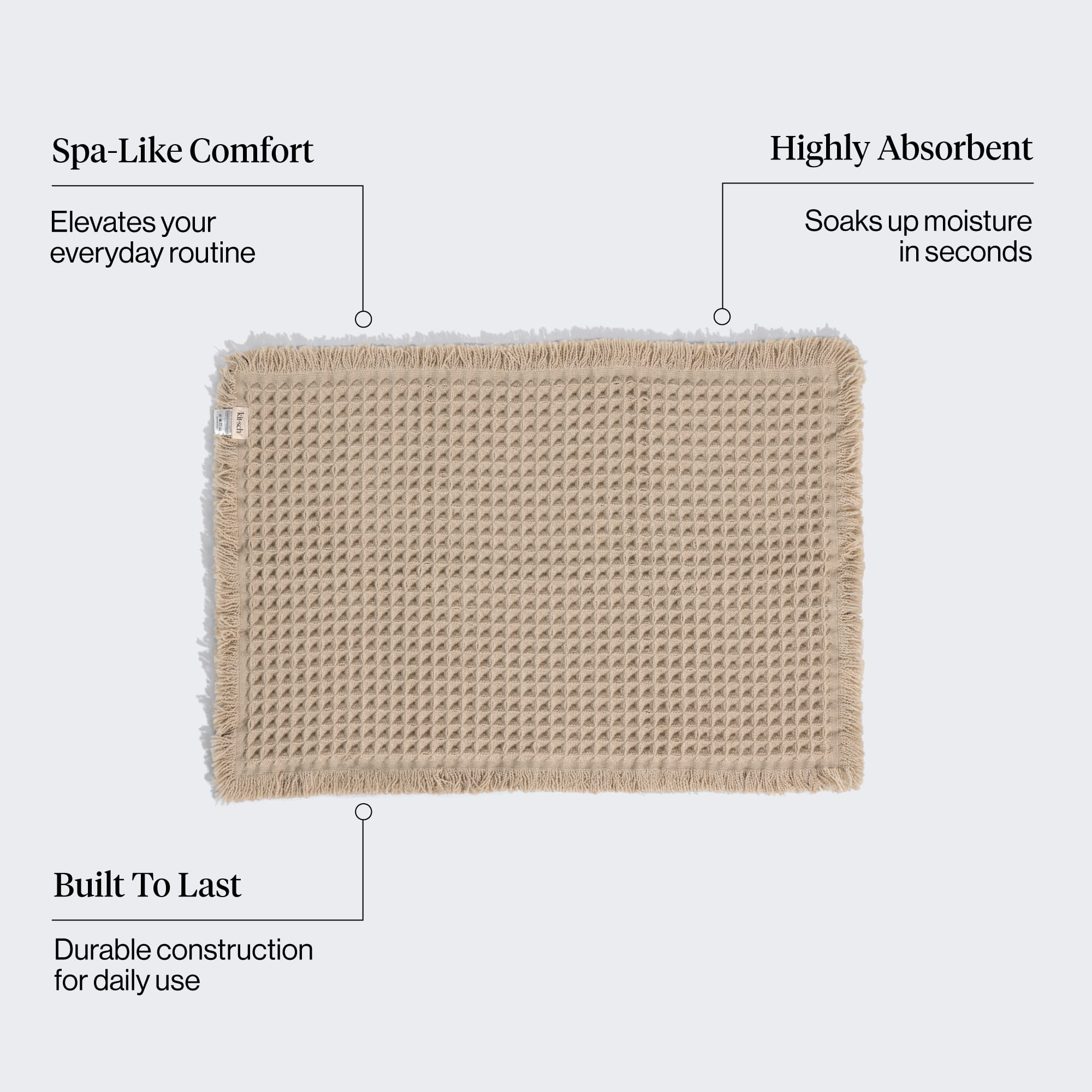 Camel Quick-Dry Bath Mat - Everyday Essentials