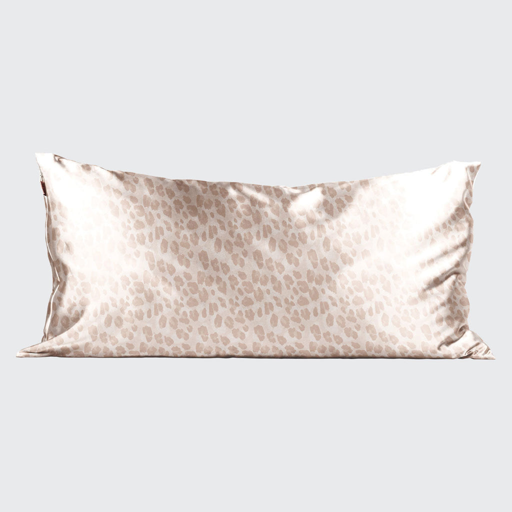 Satin Pillowcase in Leopard 2 Pack - King - Everyday Essentials