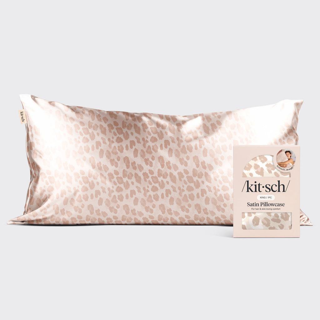Satin Pillowcase in Leopard - King - Curated Collection