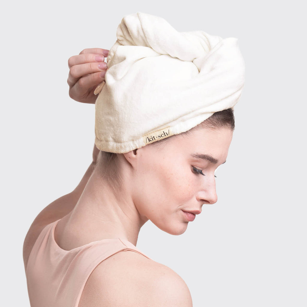 Organic Bamboo Hair Towel - White - Signature Selection