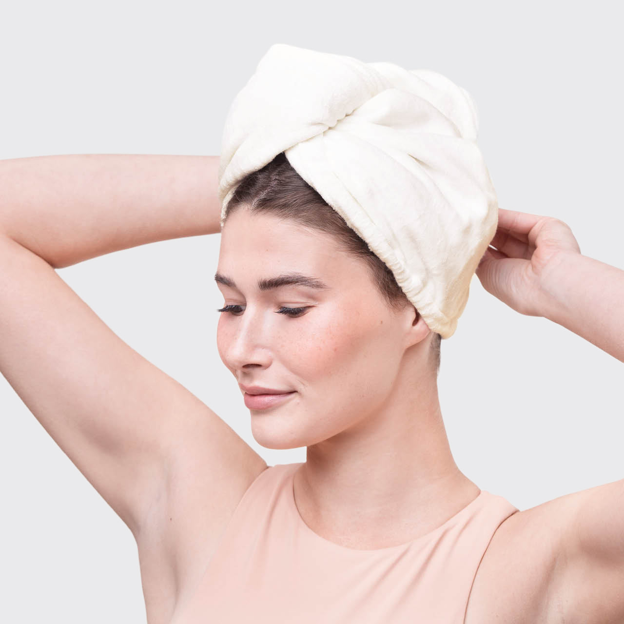 Organic Bamboo Hair Towel - White - Signature Selection