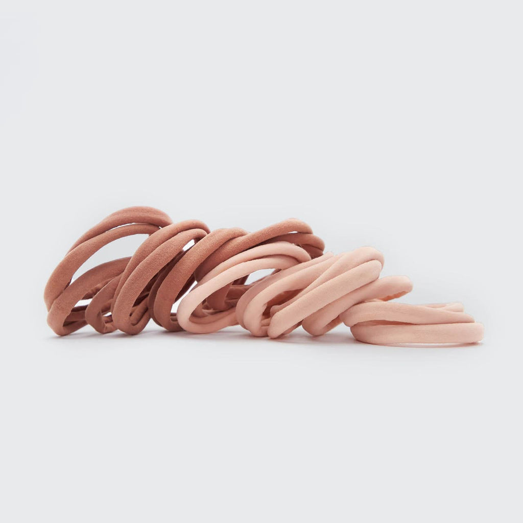 Blush Elastic Hair Ties 20pc Set - Signature Selection