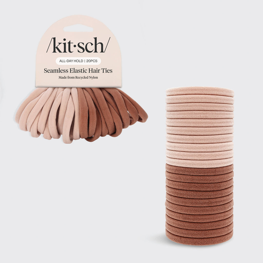 Blush Elastic Hair Ties 20pc Set - Signature Selection