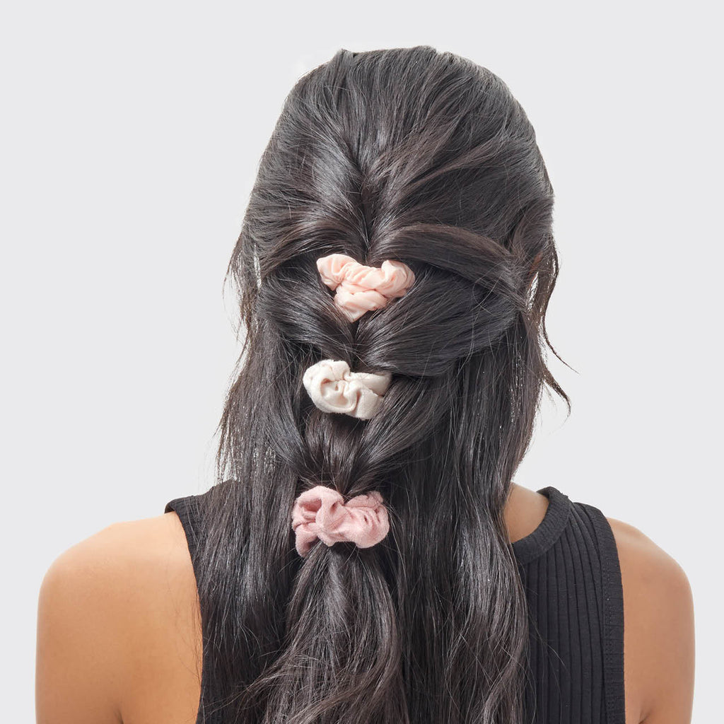 Assorted Textured Scrunchies 5pc Set - Terracotta - Signature Selection