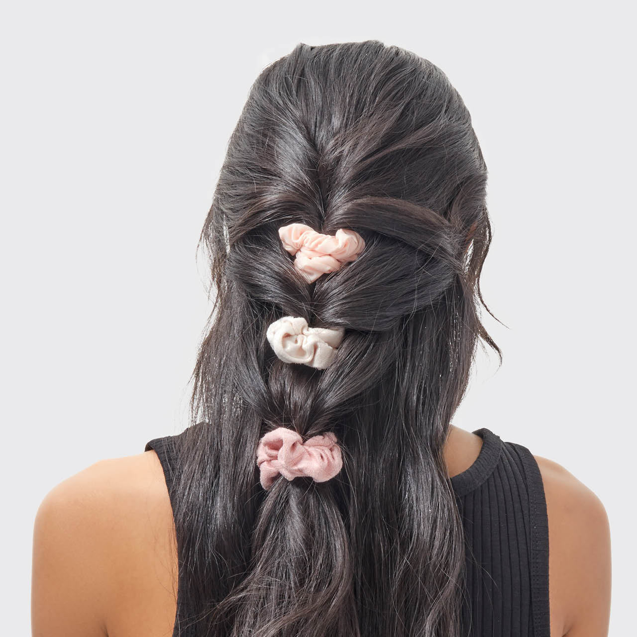 Assorted Textured Scrunchies 5pc Set - Terracotta - Signature Selection