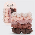 Assorted Textured Scrunchies 5pc Set - Terracotta - Signature Selection