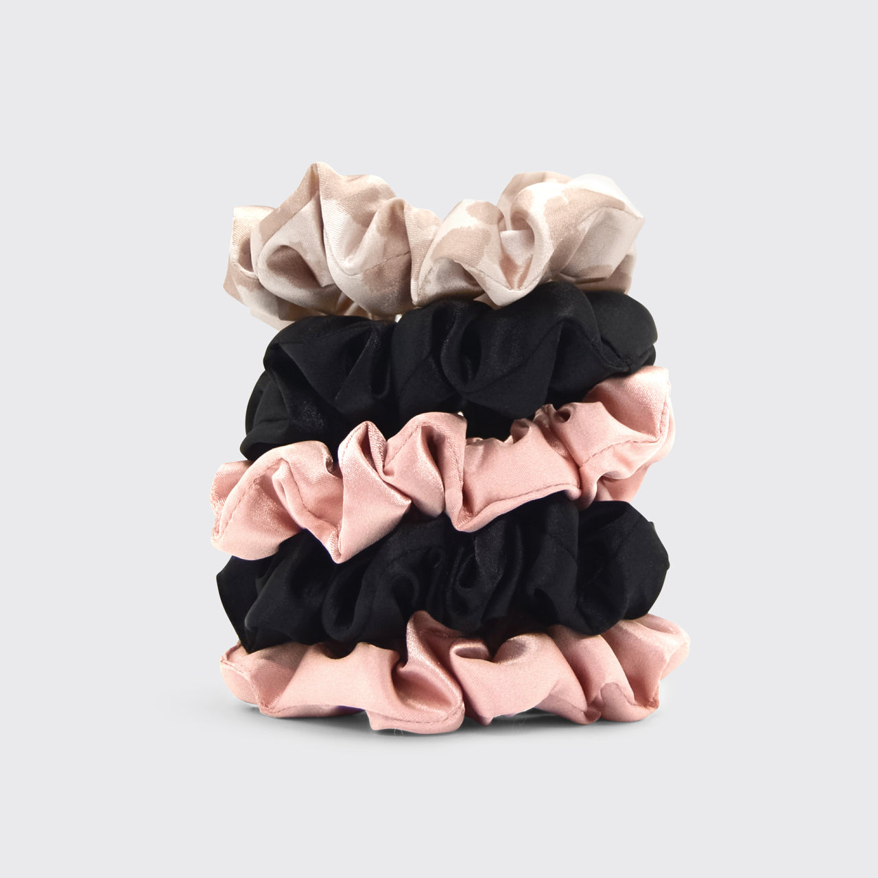 Satin Sleep Scrunchies 5pc Set - Everyday Essentials