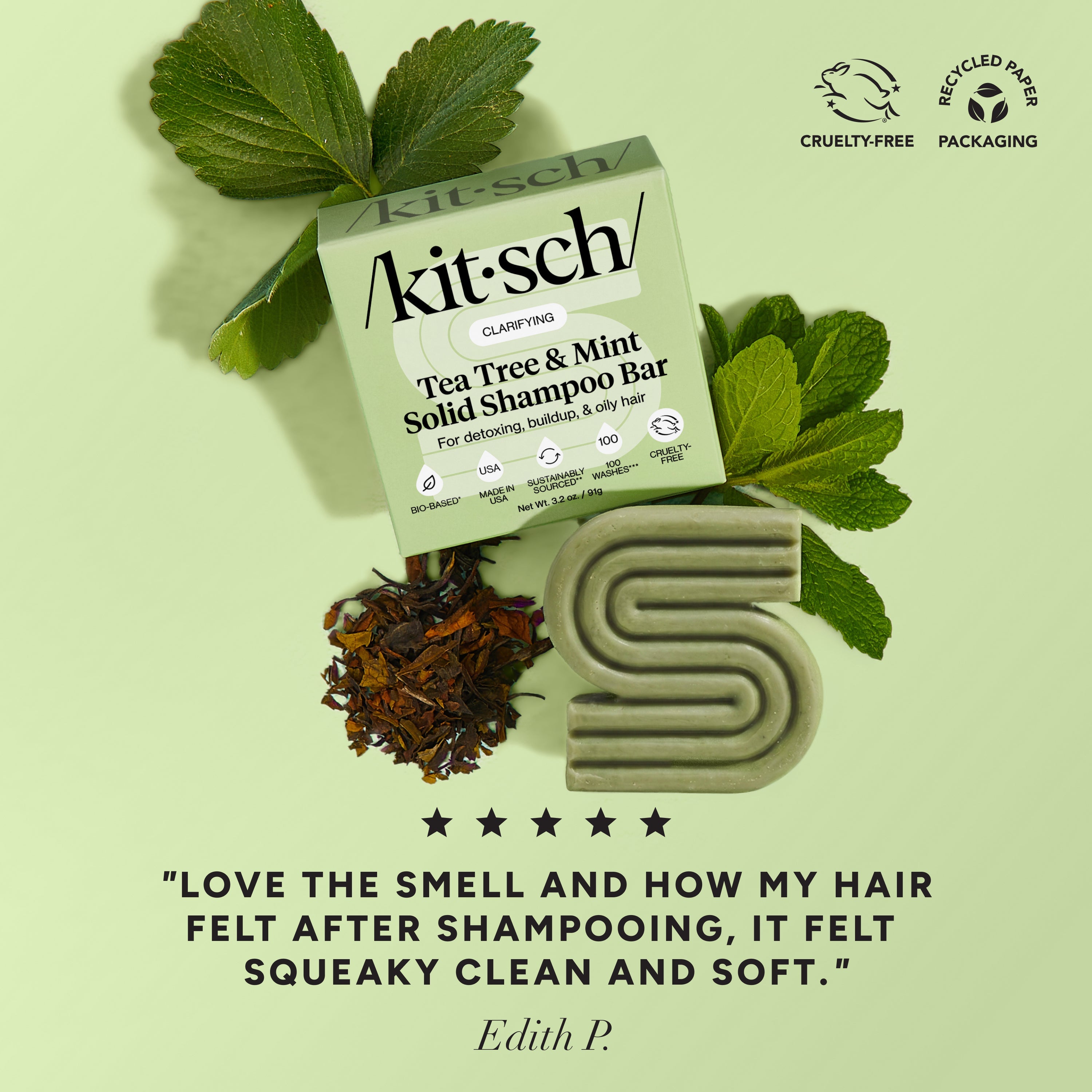 Tea Tree and Mint Clarifying Shampoo Bar - Curated Collection