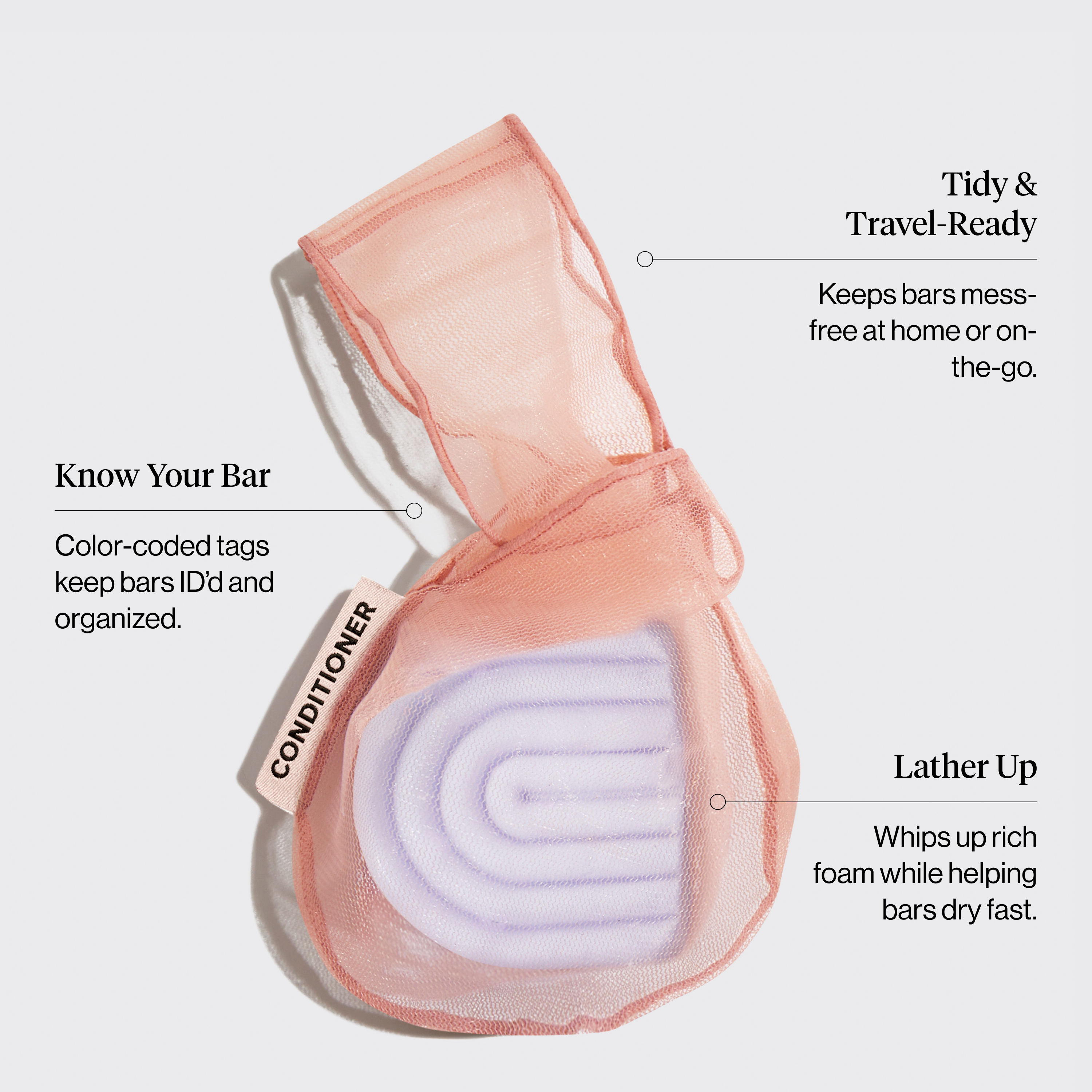 Terracotta Conditioner Bar Bag - Everyday Essentials