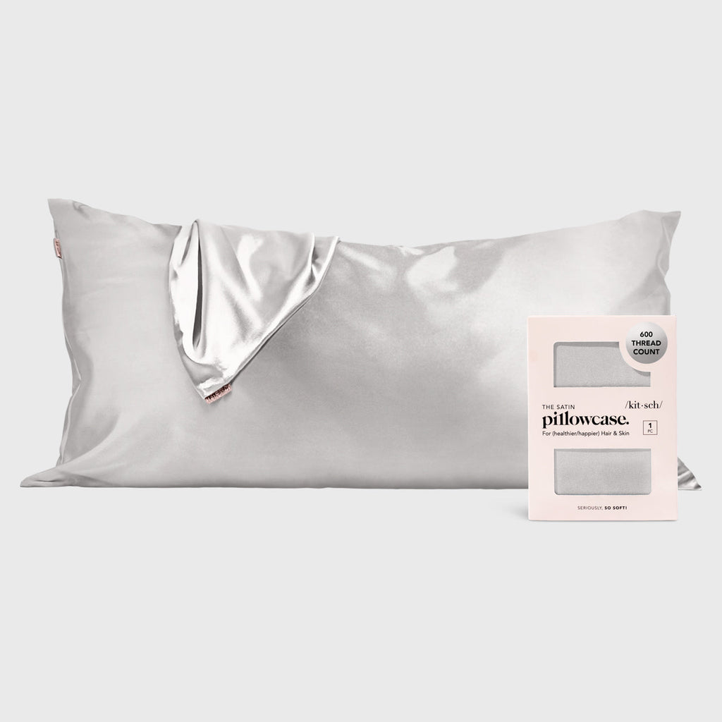 Satin Pillowcase King - Silver - Curated Collection