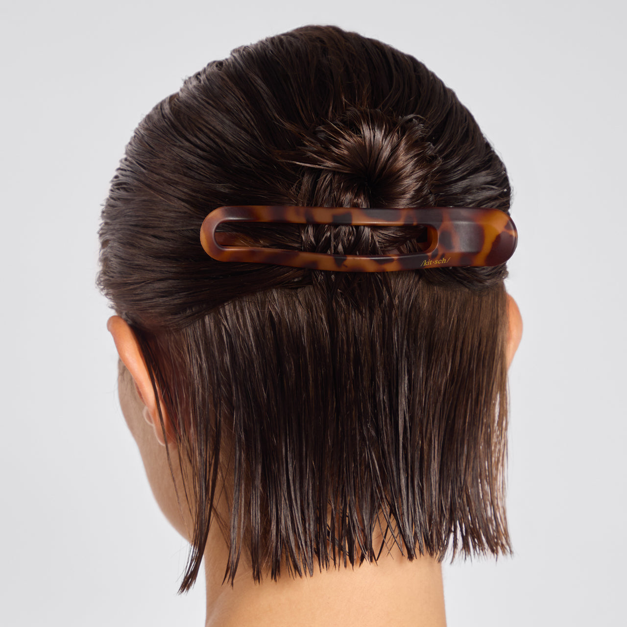 Black and Tort Curved Flat Lay Claw Clips 2pc Set - Everyday Essentials