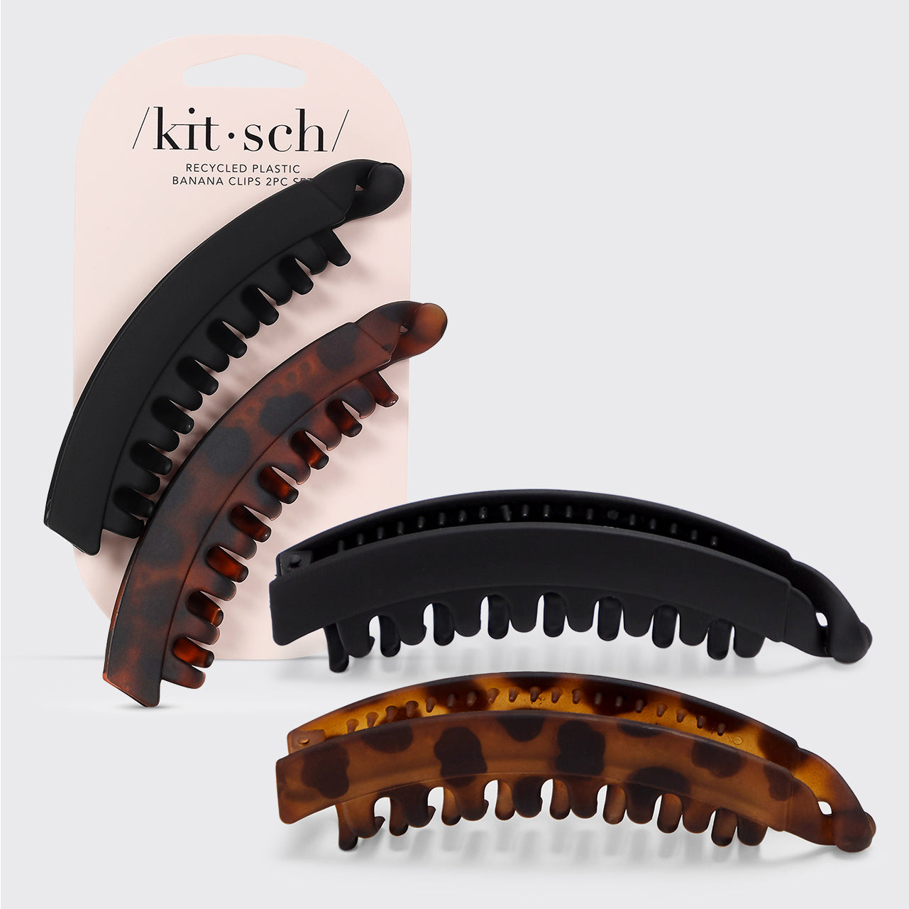 Banana Clip 2pc- Black and Tort - Signature Selection