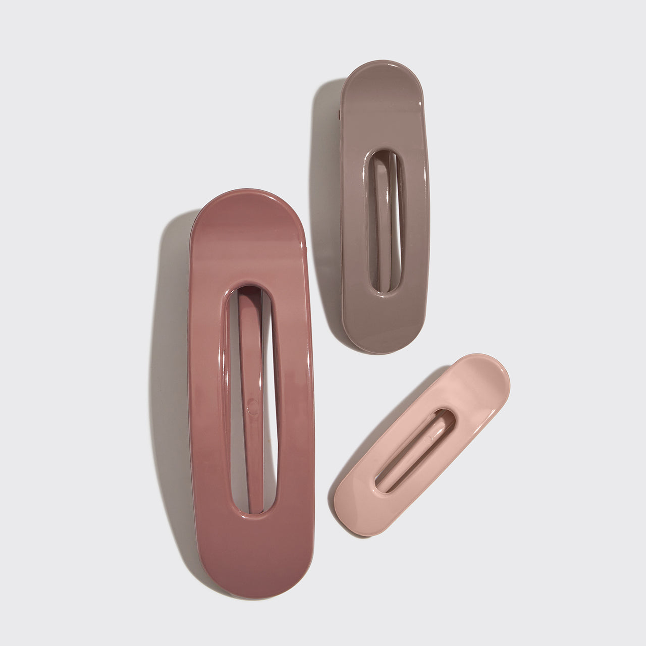 Terracotta Flat Claw Clips 3pc Set - Curated Collection