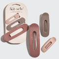 Terracotta Flat Claw Clips 3pc Set - Curated Collection