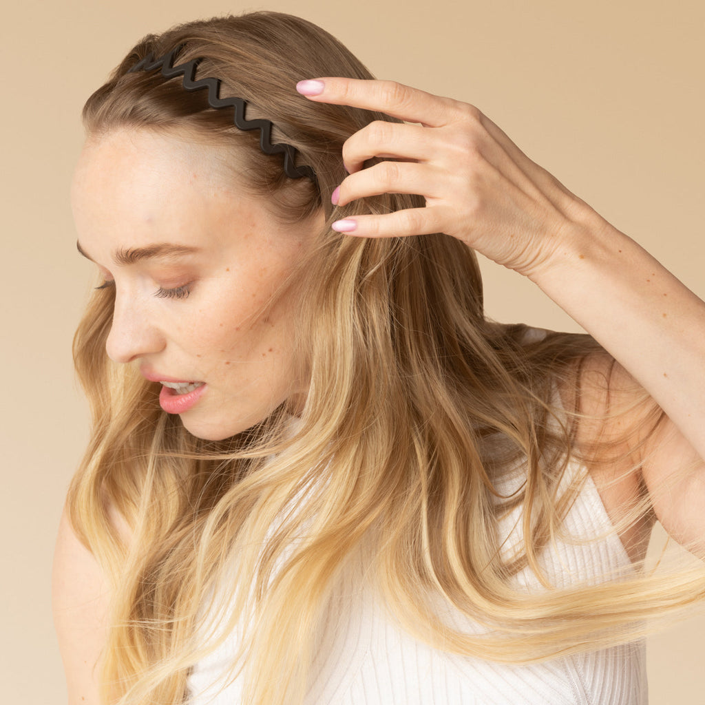 Black and Tort Zig Zag Headbands 2pc Set - Curated Collection