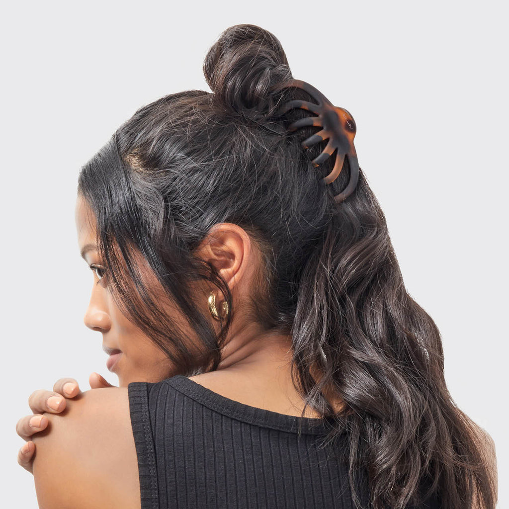 Black and Tort Octopus Claw Clips 2pc Set - Everyday Essentials