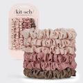 Terracotta Ultra Petite Satin Scrunchies 6pc Set - Everyday Essentials